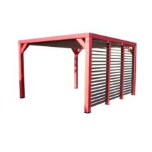 Pergola autoportante manuelle bois Habrita THO3531VT 3,41 x 3,13 m