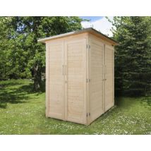 Abri de jardin + plancher Weka Garten kompakt T1 en bois coloris brut ép.19 mm surface extérieure 3,47 m²