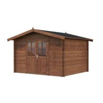 Abri de jardin Palmako Valentine en bois coloris marron ép.28 mm 13 m²