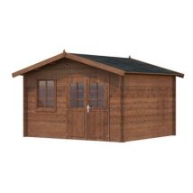 Abri de jardin Palmako Valentine en bois coloris marron ép.28 mm 15,4 m²