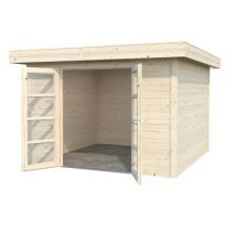 Abri de jardin Volga en bois coloris naturel ép.28 mm surface extérieure 12,21 m²