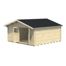 Abri de jardin + plancher Blooma Oreti en bois coloris naturel ép.44 mm surface extérieure 32,6 m²