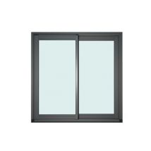 Baie vitrée coulissante alu GoodHome gris - l.240 x h.215 cm - Uw 1,7