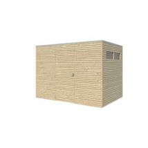 Abri de jardin QB en bois coloris naturel ép.28 mm surface extérieure 6,30 m²
