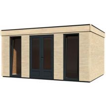 Abri de jardin Studio Décor Home en bois coloris naturel ép.44 mm surface extérieure 18,14 m²
