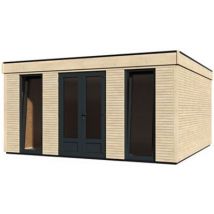 Abri de jardin Studio Décor Home en bois coloris naturel ép.44 mm surface extérieure 24,70 m²