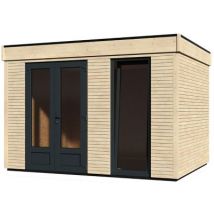 Abri de jardin Studio Décor Home en bois coloris naturel ép.44 mm surface extérieure 10,91 m²