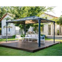 Tonnelle aluminium et toit polycarbonate Canopia by Palram Martinique 4,3 x 2,95 m