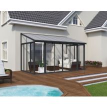 Véranda Canopia SanRemo 2.77 x 4.25m Gris anthracite