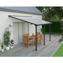 Pergola adossée Olympia 3 x 4,25m gris