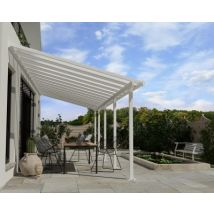 Pergola adossée Olympia 3 x 8,51m blanc