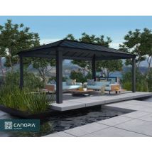 Tonnelle aluminium et toit polycarbonate Canopia by Palram Dallas 3,64 x 6,12 m