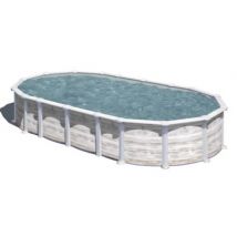 Piscine hors sol acier aspect bois Gré Islandia 7,44 x 3,99 x h.1,32 m