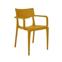 Fauteuil de jardin Town polypropylène moutarde