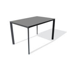 Table de jardin Meet en aluminium coloris gris L.120 x l.80 x H.73 cm