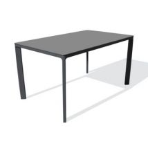 Table de jardin Meet en aluminium coloris gris L.160 x l.90 x H.73 cm