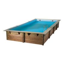 Piscine bois rectangulaire Ubbink Ibiza LDD 3,5 x 6,5 x h.1,40 m + bâche incluse