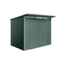Abri de jardin double porte Biohort AvantGarde A5 en métal coloris gris quartz métallique ép.0,53 mm surface extérieure 5,72 m²