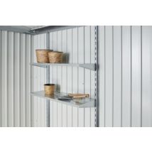 4 étagères + supports pour abri de jardin et armoire à outils Biohort