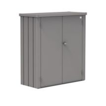 Armoire de terrasse métal Biohort Romeo M gris quartz métallique l.132 x P.57x H.140cm