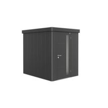 Abri de jardin simple porte Biohort Neo 2A en métal coloris gris foncé métallique ép.0,53 mm surface extérieure 3,6 m²
