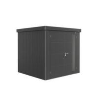 Abri de jardin double porte Biohort Neo 2B en métal coloris gris foncé métallique ép.0,53 mm surface extérieure 4,8 m²