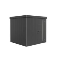 Abri de jardin simple porte Biohort Neo 2B en métal coloris gris quartz métallique ép.0,53 mm surface extérieure 4,8 m²