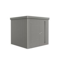 Abri de jardin double porte Biohort Neo 2B en métal coloris gris quartz métallique ép.0,53 mm surface extérieure 4,8 m²