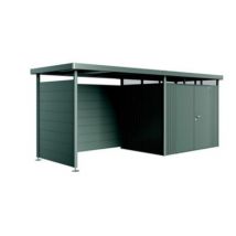 Paroi latérale pour auvent taille S et L Biohort en métal coloris gris quartz métallique pour abris de jardin série HighLine H2