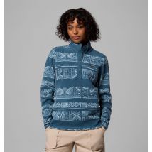 Columbia - Forro polar con cierre medio a presión y estampado Benton Springs - Azul - Talla M - Mujer