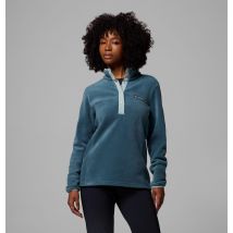 Columbia - Pullover in pile con abbottonatura corta a pressione Benton Springs - Blu - Taglia M - Donna