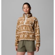 Columbia - Forro polar sherpa corto con cierre medio y estampado Helvetia II - Marrón - Talla XS - Mujer