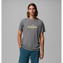 Columbia - Zero Rules leichtes technisches T-Shirt mit Grafik - Grau - Größe L - Mann