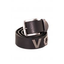 VON DUTCH - Ceinture en cuir de vachette noir