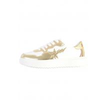 KAPORAL SHOES - Sneakers blanches et or motif étoile