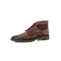 - Chaussures semi-montantes en cuir cognac