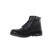 - Bottines en cuir noir homme