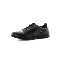 - Baskets en cuir noir