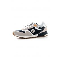 - Baskets Textile blanc beige marine