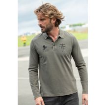 AERONAUTICA MILITARE - Polo manches longues en coton lavé