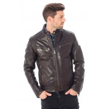 DAYTONA - Blouson Daytona Homme en Cuir d'Agneau Marron