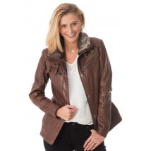 ROSE GARDEN - Manteau en cuir chic pour femme