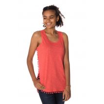 KAPORAL - Débardeur femme avec pompon coloris corail