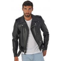 SCHOTT - Perfecto en cuir de vachette noir