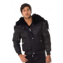 THE NEW DESIGNERS - Blouson avec capuche et fourrure raccoon