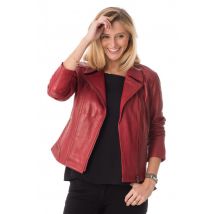 EXISTENZ - Perfecto en cuir spécial grandes tailles rouge