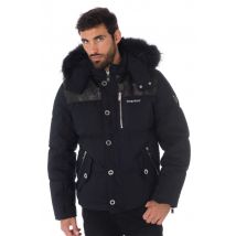 HORSPIST - Doudoune Horspist belu marine/noir col noir