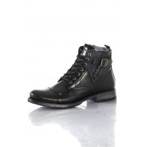 - Boots homme en cuir noir