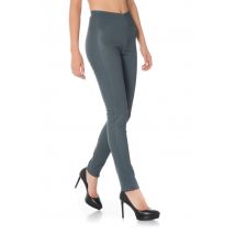 OAKWOOD - Legging en cuir de mouton bleu