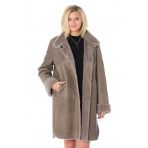 29TH OCTOBER - Manteau femme en mouton retourné taupe